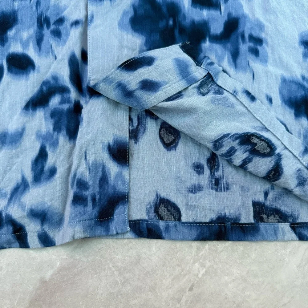 Men’s Old Navy Camp Button Down Floral Short Sleeve Pocket Shirt Large - Picture 10 of 16